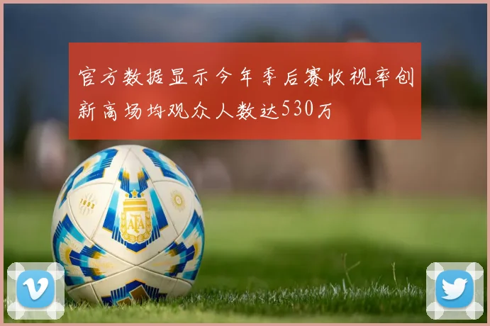 官方数据显示今年季后赛收视率创新高场均观众人数达530万